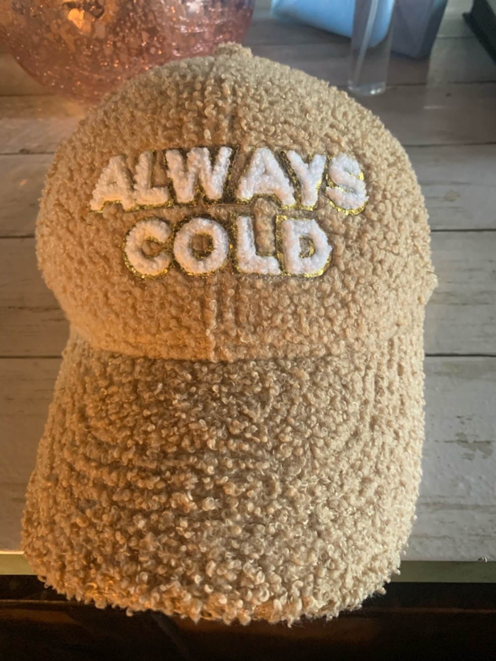 Simply southern Always Cold Sherpa Baseball Cap - Beige
